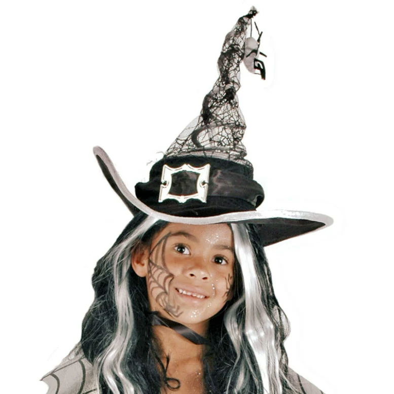 Grey Springy Witch Hat Child 1 Grey Springy Witch Hat Child