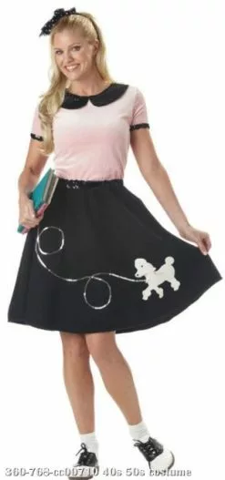 50's Hop W/Poodle Skirt Adult Costume