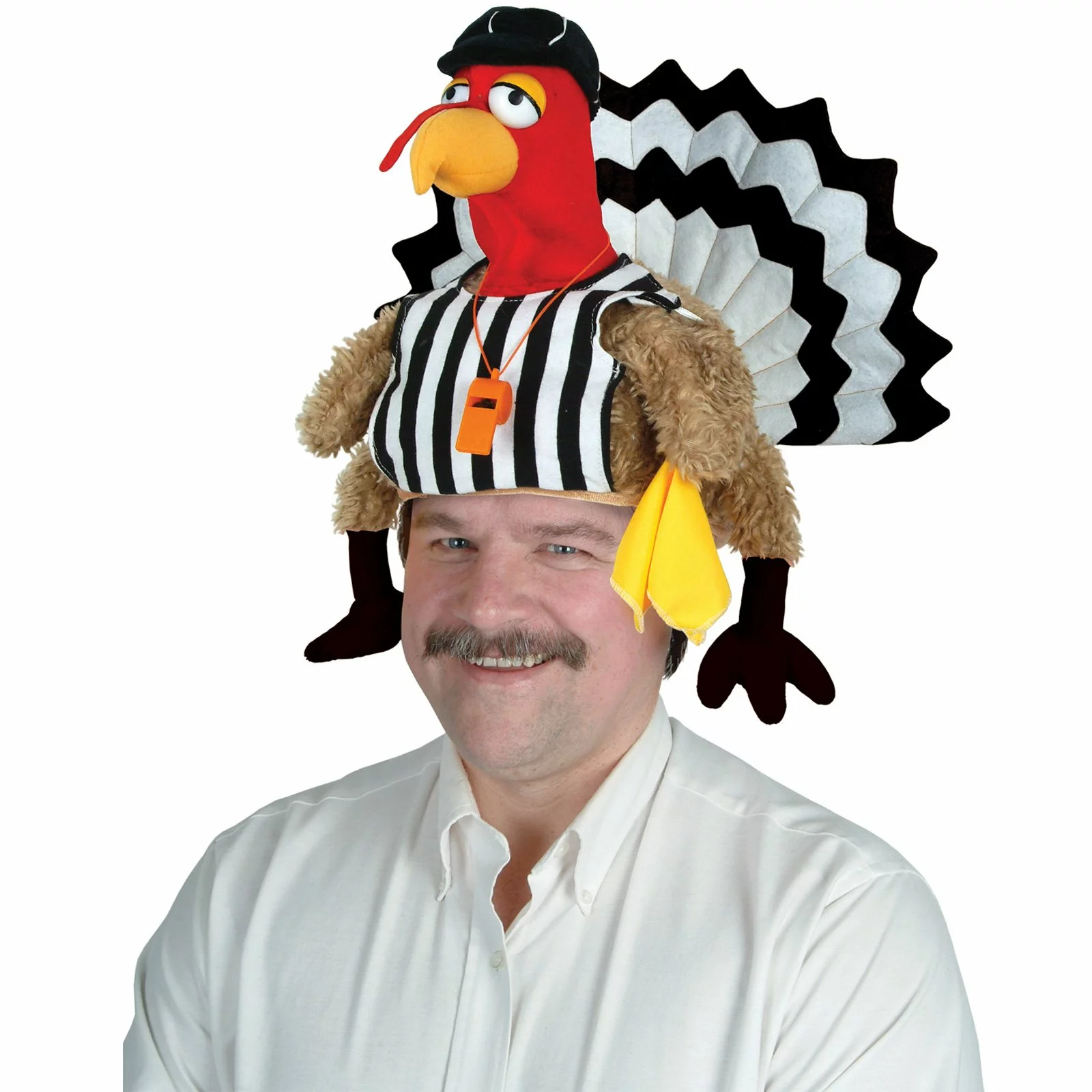 Plush Referee Turkey Hat Adult 1 Plush Referee Turkey Hat Adult