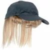 Adult Gray Baseball Cap With Blonde Bangs