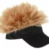 Adult Gray Visor With Blonde Afro
