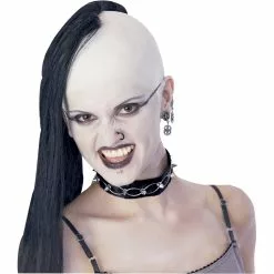 Bald Cap With Black Wig (Adult)