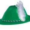 Oktoberfest Green Velour Tyrolean Hat Adult