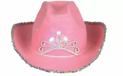 Blinking Pink Tiara Cowboy Hat (Child)