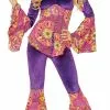 Purple Power Hippie Adult Costume