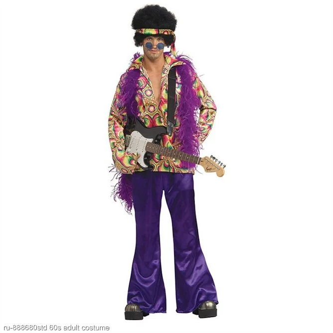 Purple Daze Hippie Adult Costume 1 Purple Daze Hippie Adult Costume