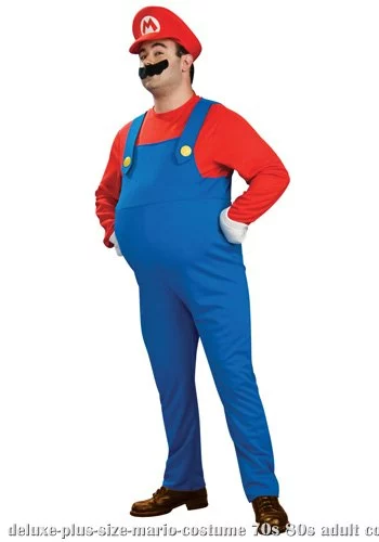 Deluxe Plus Size Mario Costume 1 Deluxe Plus Size Mario Costume