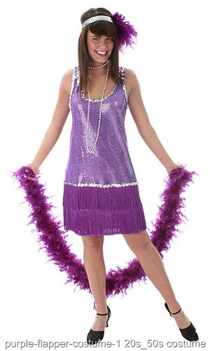 Purple Plus Size Flapper Dress 1 Purple Plus Size Flapper Dress