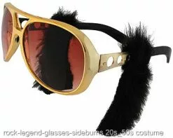 Rock Legend Glasses With Sideburns
